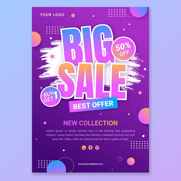 Abstract sales print template