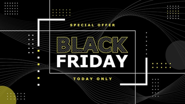 Abstract Sales promotion banner vector for black friday sale