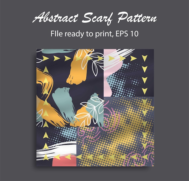 Abstract scarf pattern design for hijab, blanked, pillow, etc