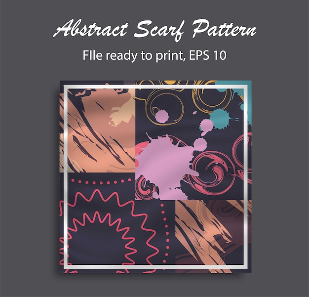 Abstract scarf pattern design for hijab, blanked, pillow, etc