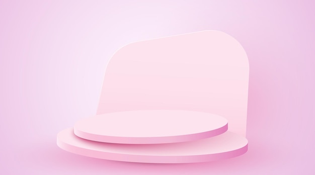Абстрактная сцена фон цилиндр подиум на розовом фоне презентация продукта макет шоу cosme ...