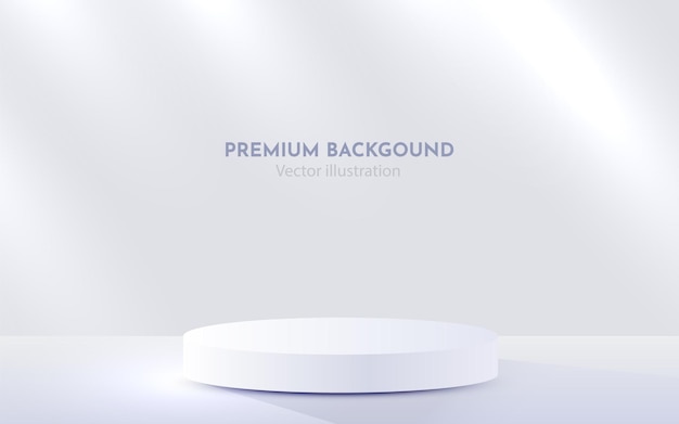 Vector abstract scene background cylinder podium on white background product presentation mock up show cosmetic product podium stage pedestal or platform