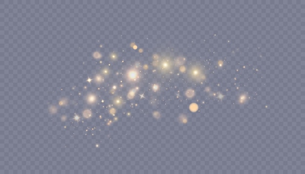 Abstract schittert bokeh op transparante achtergrond voor ontwerp en illustraties Vector