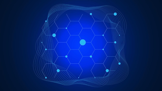 Abstract science or scientific molecule background for chemistry, medicine and technology.