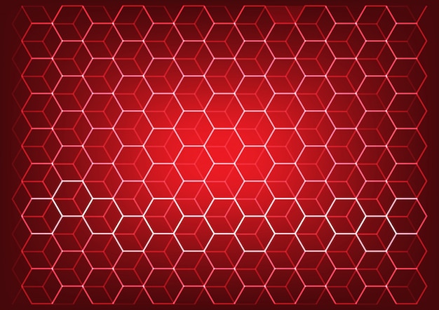 Vector abstract science and technology concept with hexagonal elements background.