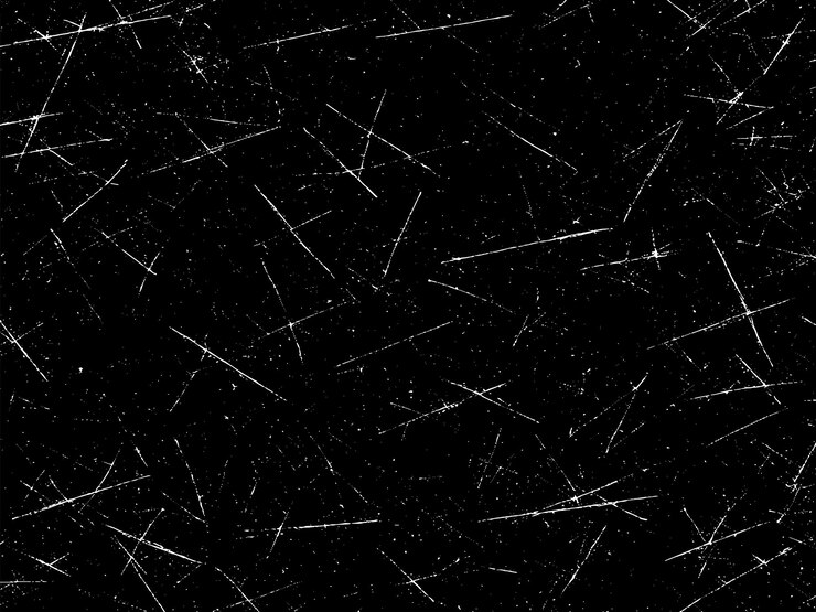 Vector abstract scratches isolated on black background