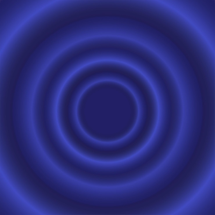 Vector abstract sculpture with blue wave ocean geometric background