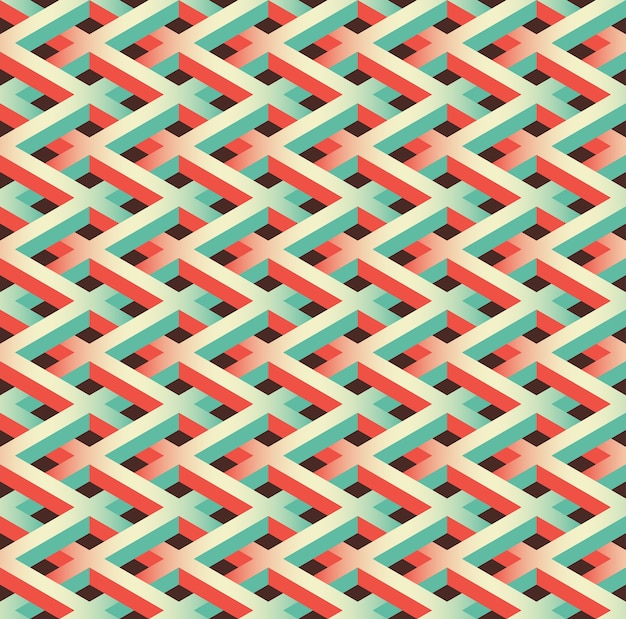 Abstract seamless chain link fence pattern