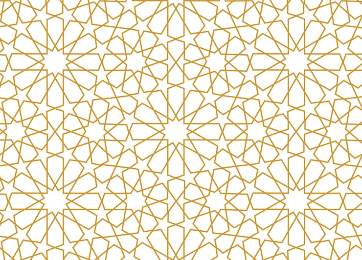 Vector abstract seamless elegant line gold arabian style pattern vector background