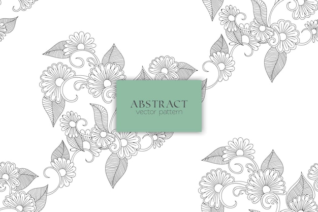 Abstract Seamless Floral Pattern in vector