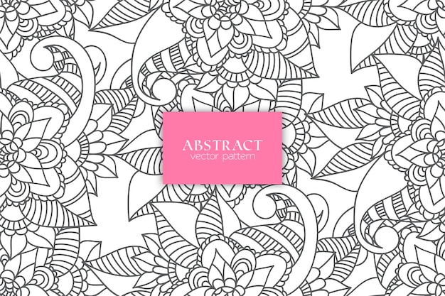 Abstract Seamless Floral Pattern in vector