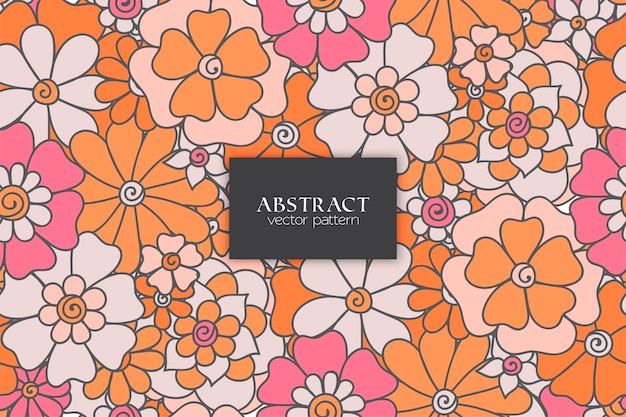 Abstract Seamless Floral Pattern in vector