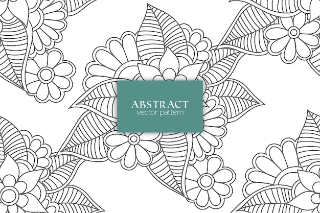 Abstract seamless floral pattern in vector