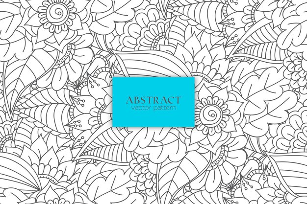 Abstract Seamless Floral Pattern in vector