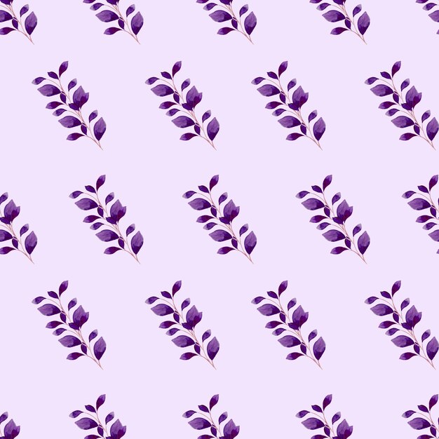 Abstract Seamless floral pattern with watercolor leaves