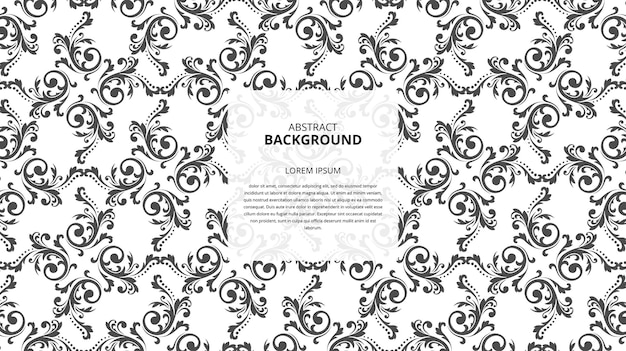 Abstract seamless floral  shapes pattern