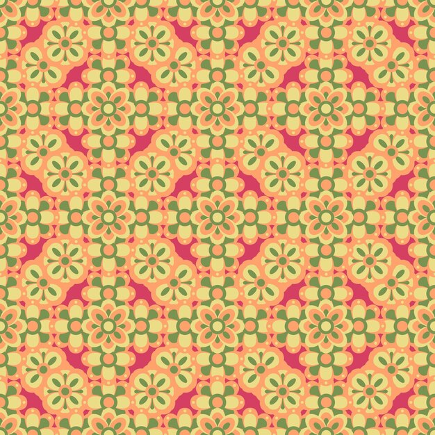 Abstract seamless flower pattern repeat pattern