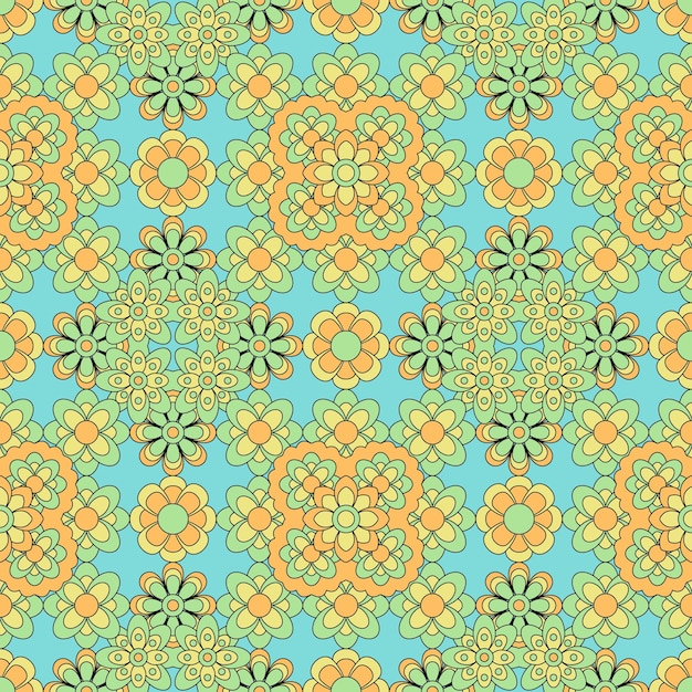 Abstract seamless flower pattern Repeat pattern