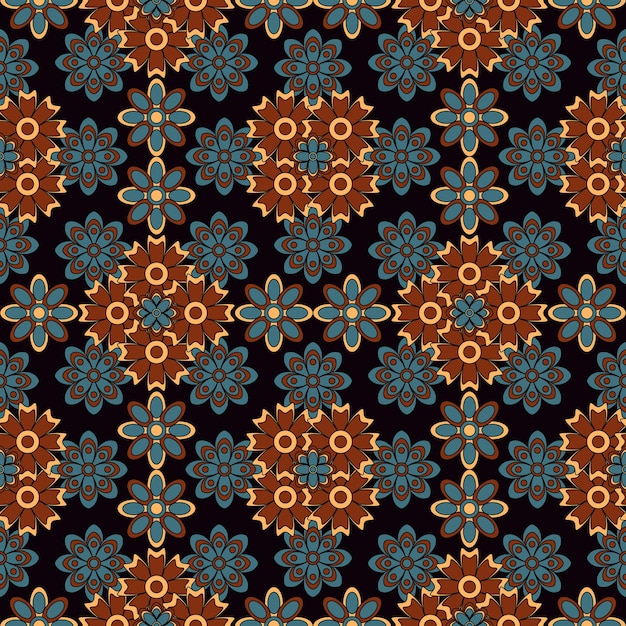 Abstract seamless flower pattern Repeat pattern