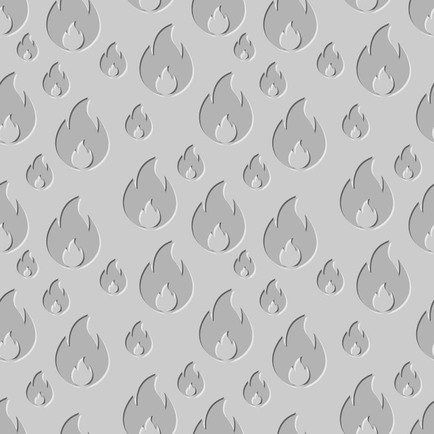 Abstract seamless geometric gray pattern background. fire in one color, vector illustration.