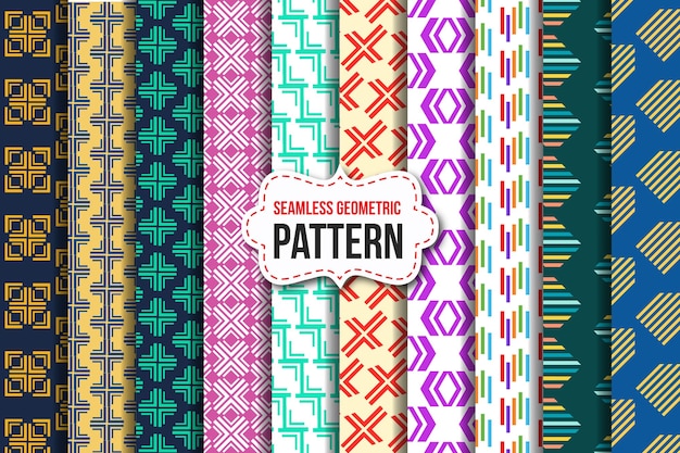 Abstract seamless geometric pattern background or geometric line doodle illustration