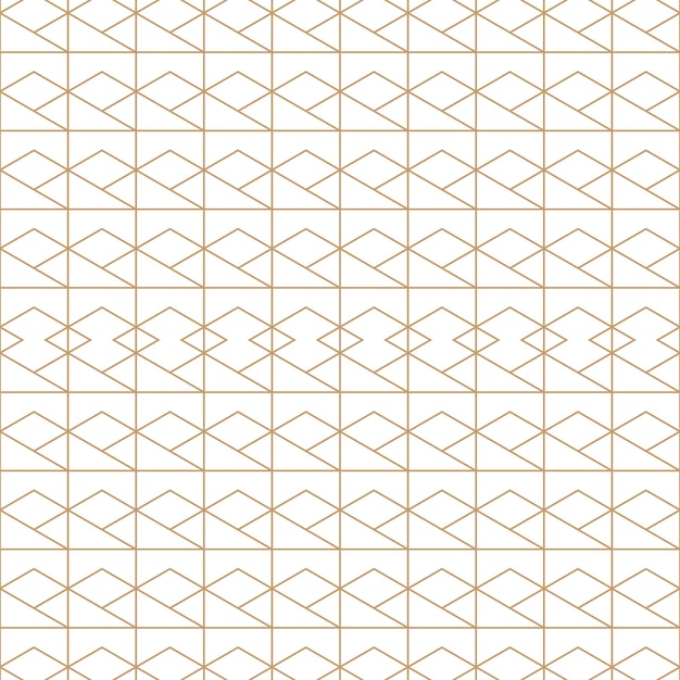 Abstract seamless golden pattern background. Linear shape Vector illustration.