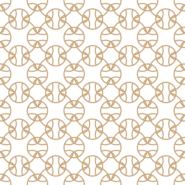 Vector abstract seamless golden pattern background. linear shape vector illustration.