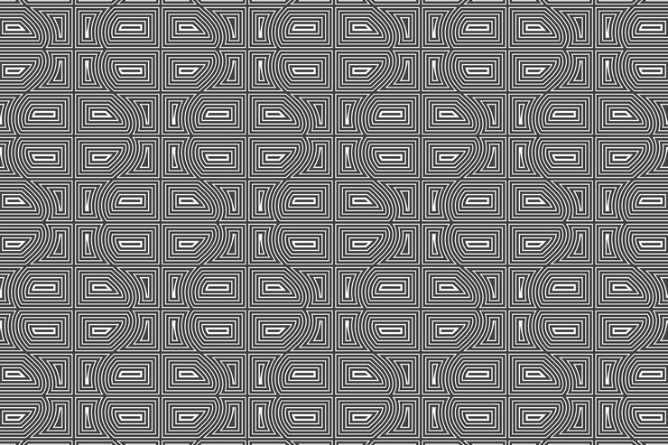 Vector abstract seamless line pattern