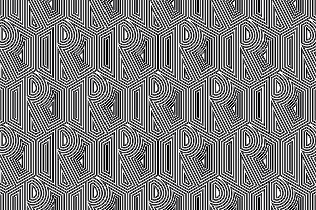 Vector abstract seamless line pattern