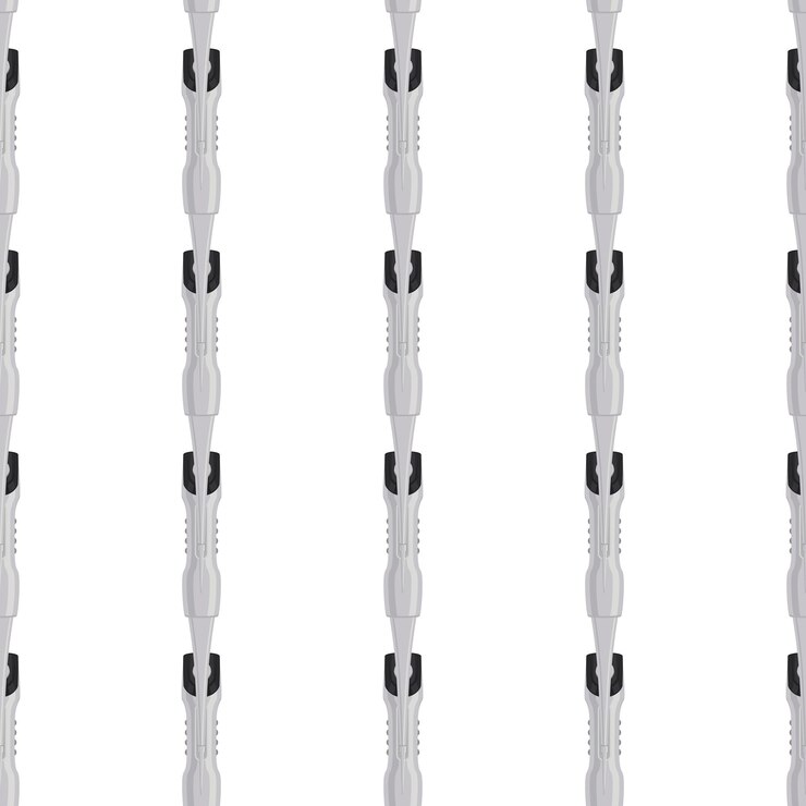 Vector abstract seamless medical pipette dropper for laboratory on white background