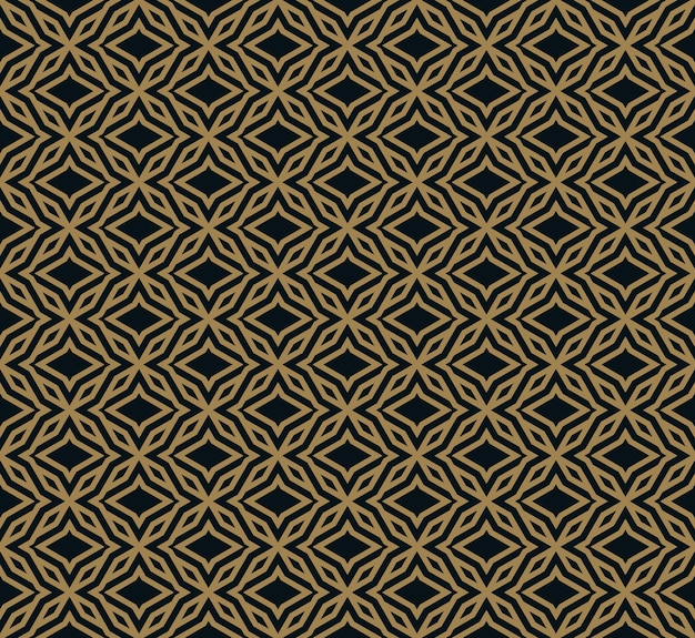 Abstract seamless ornament pattern vector illustration woth gold color