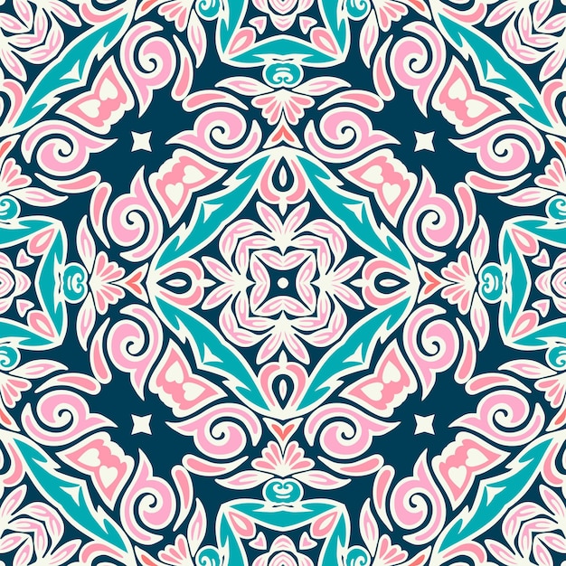 Abstract seamless ornamental vector pattern for fabric