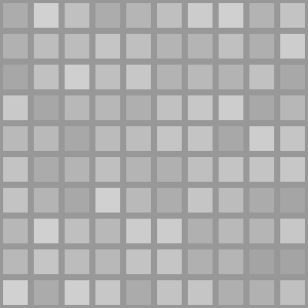 灰色の大きな正方形またはピクセルの抽象的なシームレスパターン