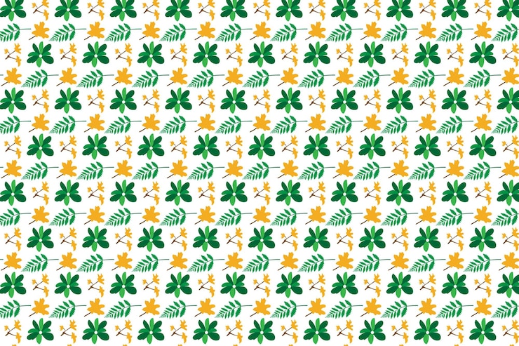 Vector abstract seamless pattern design of autumnal flower