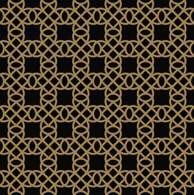 Abstract seamless pattern Geometric line gold ornament Ornamental stylish background