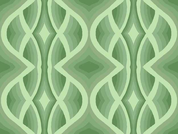 Abstract seamless pattern on green background