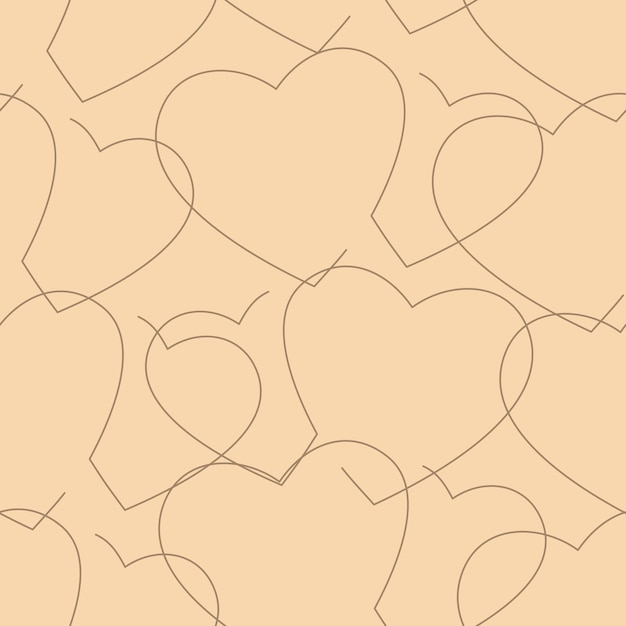 Abstract seamless pattern of hearts background. Image for a poster or cover.