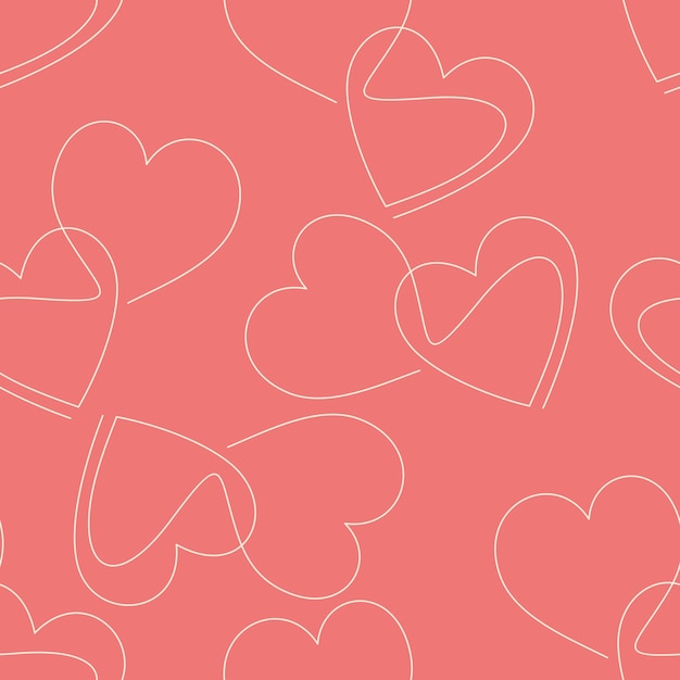 Abstract seamless pattern of hearts background. Image for a poster or cover.