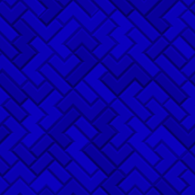 Vector abstract seamless pattern made of tetris blocks in blue colors