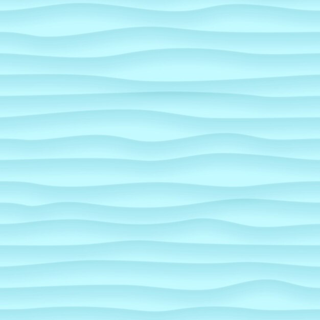 Абстрактный бесшовный рисунок волнистых линий с тенями светло-голубого цвета