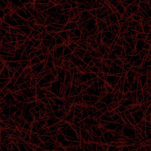 Abstract seamless pattern of randomly arranged lines in red colors