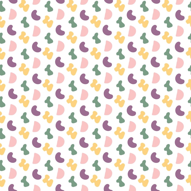 Abstract seamless pattern Simple organic shape Colorful surface design