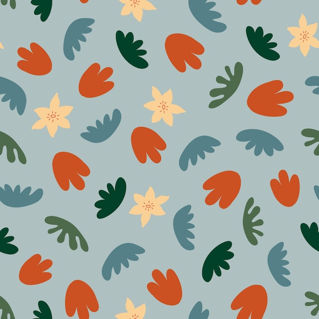 Abstract seamless pattern Simple organic shapes