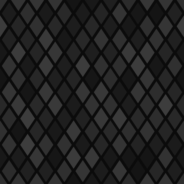 Vector abstract seamless pattern of small rhombus or pixels in gray and black colors