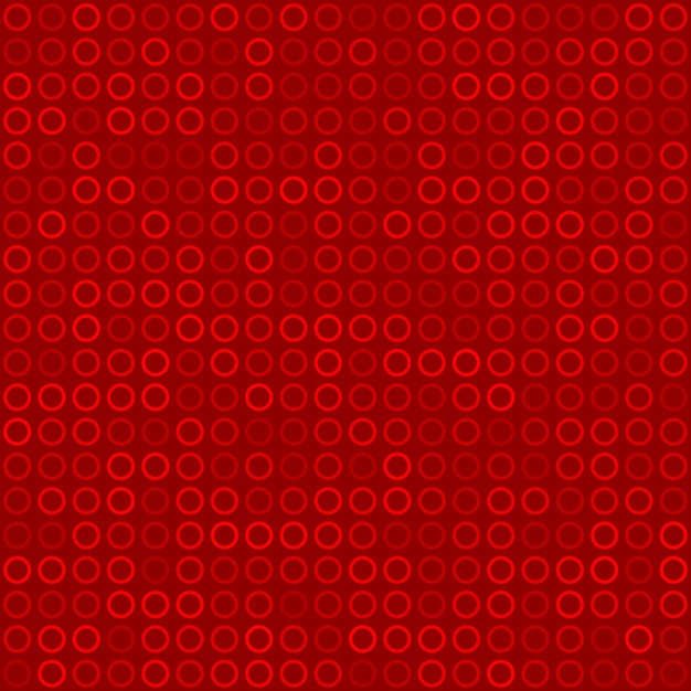 Abstract seamless pattern of small rings or pixels in red colors