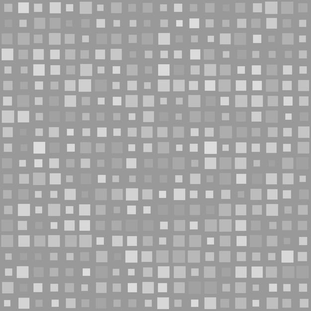 Vector abstract seamless pattern of small squares in various sizes or pixels in gray colors