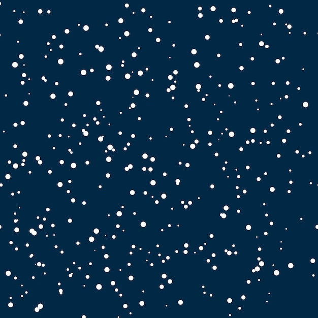 Abstract seamless pattern small white dots in a chaotic manner on a blue background