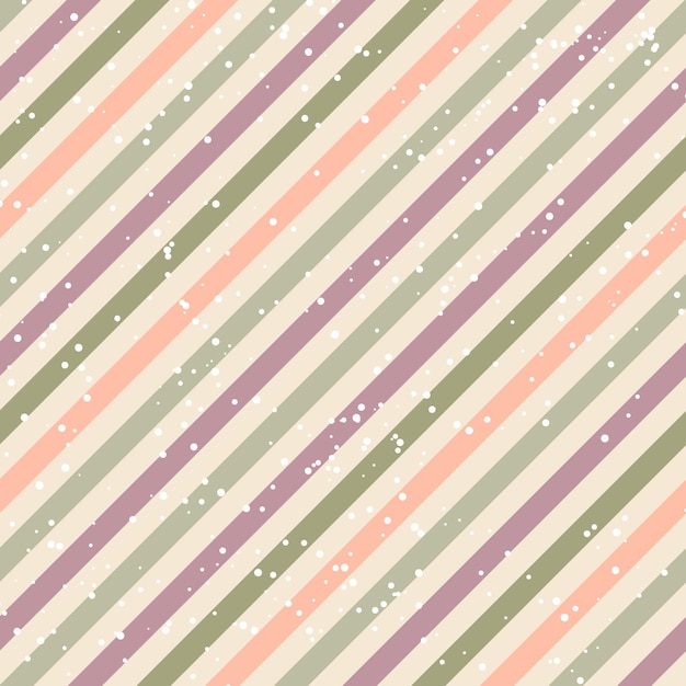 Vector abstract seamless pattern small white dots on a gentle striped diagonal background