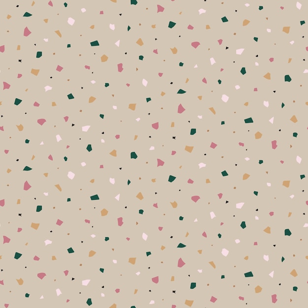 Abstract seamless pattern in terrazzo style