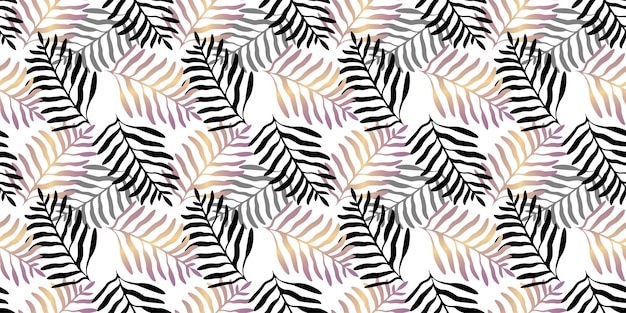 Abstract seamless pattern with black gray and purple branches on a white background Pattern for textiles wrapping paper backgrounds wallpapers decor